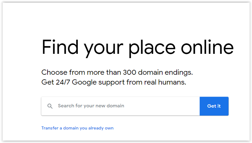 Find your place online domain